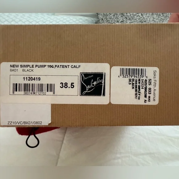 Authentic Christian Louboutin Simple Pump 100 Patent Calf with Box and Dust Bag
